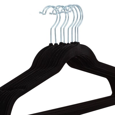 Simplify 25 Pack Slim Velvet Suit Hangers in Ivory