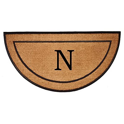 Calloway Mills 106573672N The General Monogram Doormat, 24" x 36", Letter N