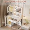 Makeup Vanity Desk with LED Lights and Mirror, 3 Color Modes Bulbs, Dressing Table with Large Drawers & USB Charging Station for Bedroom Decor - 4 of 4