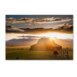 30" x 47" Dan Ballard 'Wet Mountain Barn I' Unframed Wall Canvas - Trademark Fine Art: Rustic Farmhouse Decor - 1 of 4