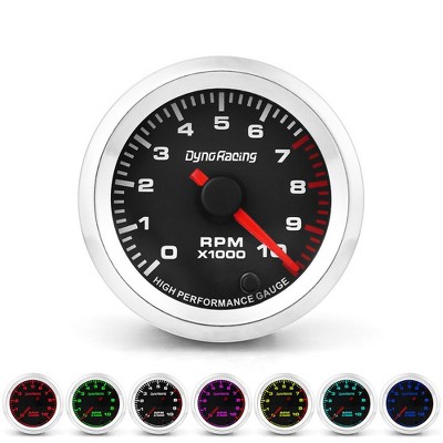 Car Tachometer Gauge Tacho Meter, 52mm/2" Universal 0-10000 RPM Measuring Range Tachometer Revolution Meter, for Gasoline Vehicles