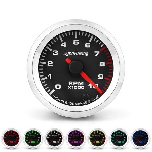 Car Tachometer Gauge Tacho Meter, 52mm/2" Universal 0-10000 RPM Measuring Range Tachometer Revolution Meter, for Gasoline Vehicles - 1 of 4