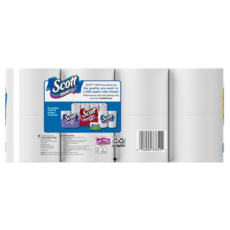 Scott 1000 Septic-Safe 1-Ply Toilet Paper, 6 of 8