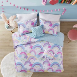 Sugar Plum Fairies Purple Reversible Cotton Quilt Set Bedspreads Coverlet 