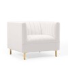 Shift Channel Tufted Performance Velvet Armchair White - Modway - 2 of 4