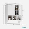 KTMBDW Bathroom Wall Cabinet, Medicine Cabinet with Open Partition and Towel Bar, Storage Cabinet with Storage Space, for Bathroom, Living Room - 4 of 4