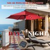 Costway 9' Solar LED Lighted Patio Market Umbrella Tilt Adjustment Crank Lift - 4 of 4