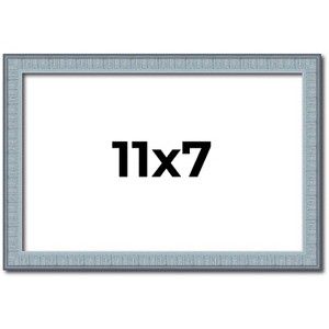 PosterPalooza | Photo Size Textured Blue Picture Frame - UV Acrylic, Foam Board Backing, Hanging Hardware - 1 of 4