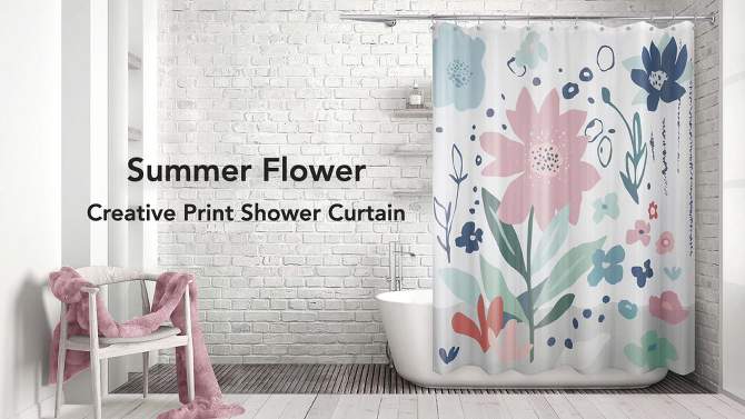 Summer Flower Kids&#39; Shower Curtain - Allure Home Creations, 2 of 8, play video