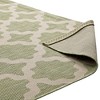 Modway Cerelia 5x8 Area Rug - Moroccan Trellis Indoor/Outdoor Rug in Beige and Light Green, Low Pile Polypropylene Weave - 4 of 4