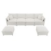 NicBex Modern 134" Chenille Sectional Sofa Modular U Shape Sofa Couch with 2 Ottomans for Living Room Apartment - 4 of 4