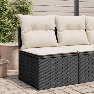 Garden Sofa Black, Cream WhitevidaXL - 1 of 4