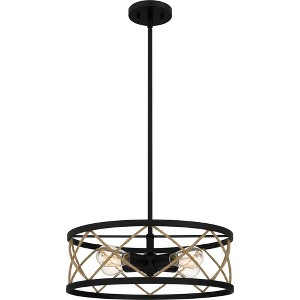Quoizel Lighting Cedar Park 4 - Light Pendant in  Matte Black - 1 of 4