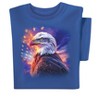 Collections Etc Patriotic Majestic Sunrise Eagle Short Sleeve Graphic Tee XX-Large Women Blue - 4 of 4