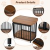 YOOCOZZ Curved Metal Dog Crate with Ventilated Design and Sliding Door for Medium Dogs - Brown - 3 of 4