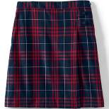 Lands' End School Uniform Girls Slim Plaid A-line Skirt Below the Knee