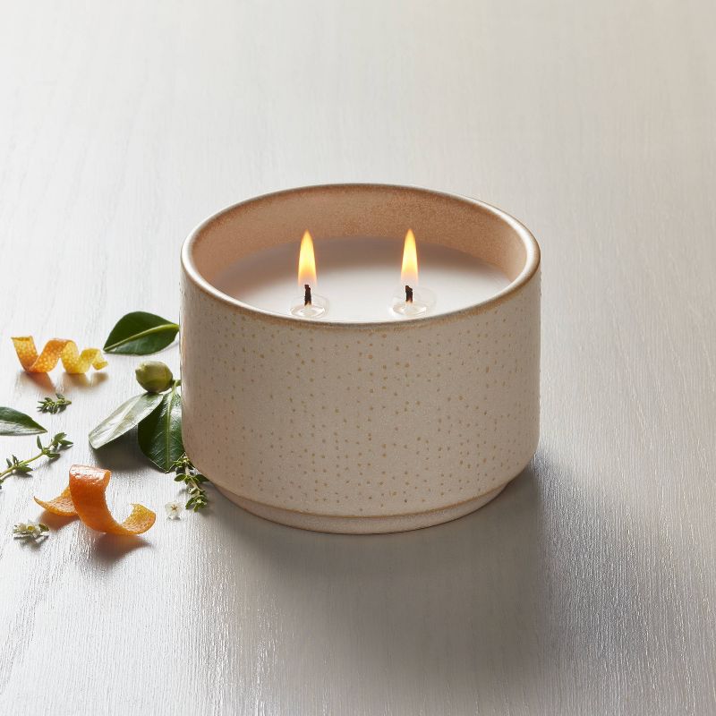 Hobnail Ceramic Grapefruit & Herbs Jar Candle Beige - Hearth & Hand™ with Magnolia, 3 of 6
