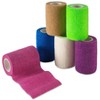 Self Adherent Wrap Bulk Pack of 6, 3"x5 Yards Elastic Athletic Tape, Cohesive Non-Woven Bandage for Ankle, Wrist & Knee Sprains - 2 of 4