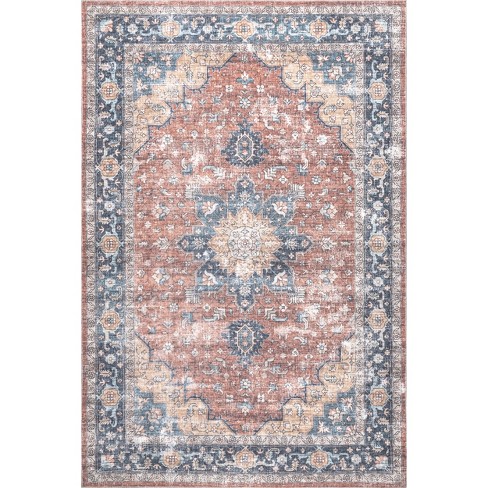 nuLOOM Patsy Vintage Medallion Machine Washable Area Rug