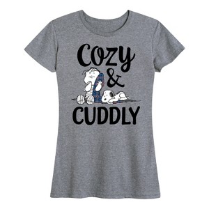 Women's - Peanuts - Snoopy Winter Fun Short Sleeve Graphic T-Shirt - 1 of 4