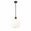 Margo Mid-Century Modern Pendant Light - Sleek White Glass Globe, 100W, Dimmable, Dry Rated - 3 of 4