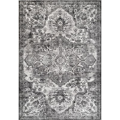 Nuloom Maryanne Geometric 4x6 Indoor Area Rug for Living Room Bedroom Dining Room Kitchen, Grey/Ivory