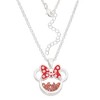 Disney Minnie Mouse Womens Silver Plated Birthstone Shaker Necklace, 18+2" - 3 of 4