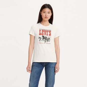 Levi's® Women's Perfect Short Sleeve T-Shirt - Horse Trio Egret