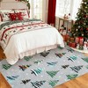 Runner Rug,Washable Rug for Home Decor, Indoor Non Slip Carpet,Soft Low Pile Christmas Rugs with Xmas Tree Motif for Entryway,Living Room,Bedroom - 2 of 4