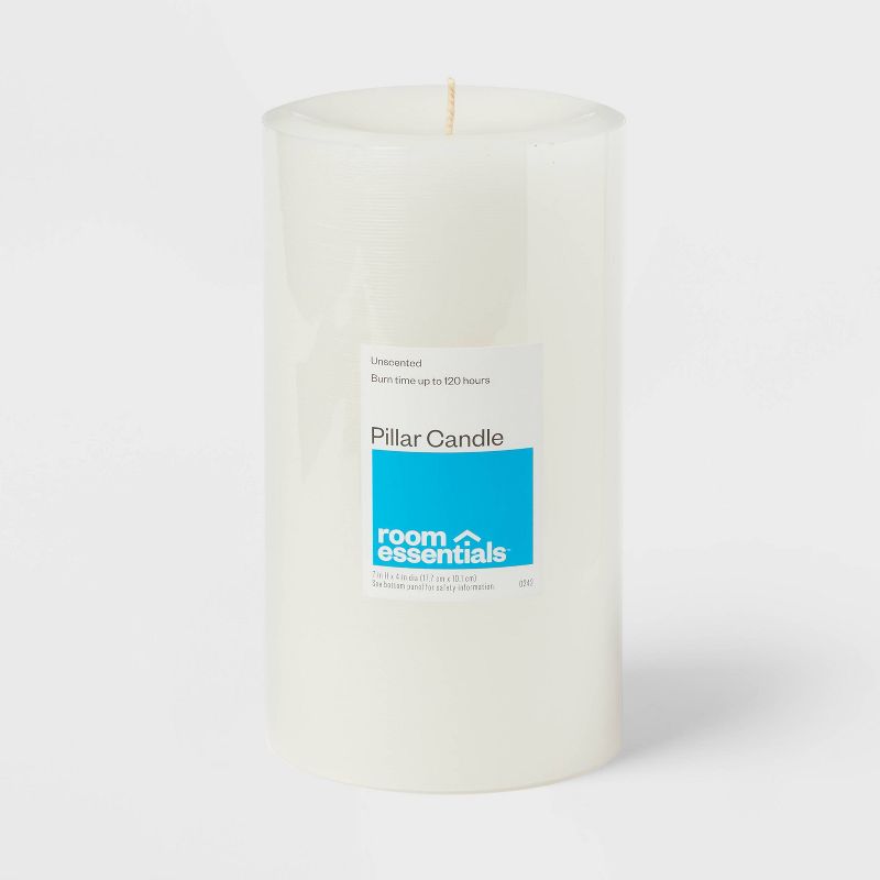 4&#34; x 7&#34; Unscented Candle White - Room Essentials&#8482;, 1 of 5
