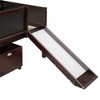 NicBex Twin Size Loft Bed with Slide & Climbing Wall,Fun Twin Loft Bed with Chalkboard Panels & Storage Bins,Low Loft Bed for Kids - 4 of 4