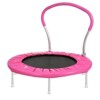 SEVOBAL Trampolines 36inch Mini Trampoline for Kids Ages 1-6 Indoor Outdoor Trampoline with Handle Fun for Kids, Pink, 36"*36"*30.33" - 2 of 4