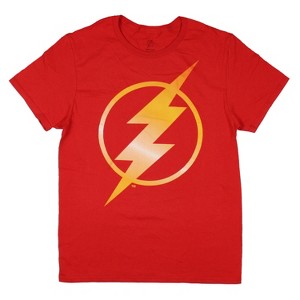 Seven Times Six DC Comics The Flash Men's Fastest Man Alive Logo Design Adult T-Shirt Red - 1 of 3