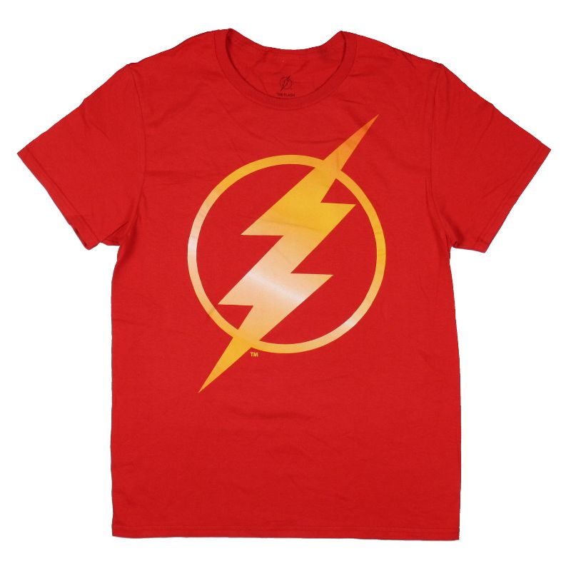 DC Comics The Flash Men's Fastest Man Alive Logo Design Adult T-Shirt, 1 of 4