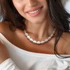 EVERLY JEWELRY | 10k Yellow Gold 9-10mm Cultured Freshwater Rice Pearl Strand Necklace, 17 inc - 4 of 4