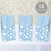 Big Dot of Happiness Blue Daisy Flowers - Floral Gift Favor Bags - Party Goodie Boxes - Set of 12 - 2 of 4