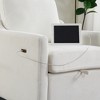 Swivel Arm Chair with Soft Chenille Fabric, Comfy Accent Chair With USB+TYPE-C Charging and Book Pocket - 3 of 4