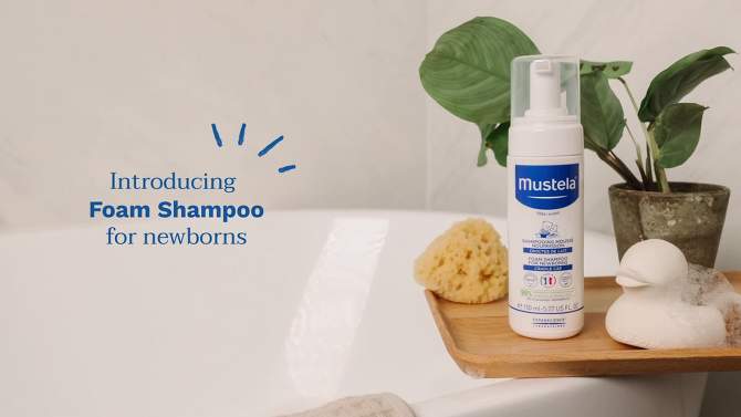 Mustela Newborn Baby Foam Shampoo for Cradle Cap - 5.07 fl oz, 6 of 9, play video