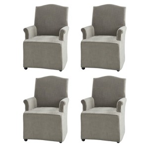 Arnold dining chair Set of 4 roll arms|ARTFUL LIVING DESIGN - 1 of 4