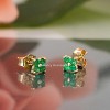 Jewelry Avalanche Womens 14K Gold 0.24ctw Emerald 4-Stone Stud Earrings Push Backings - 3 of 4