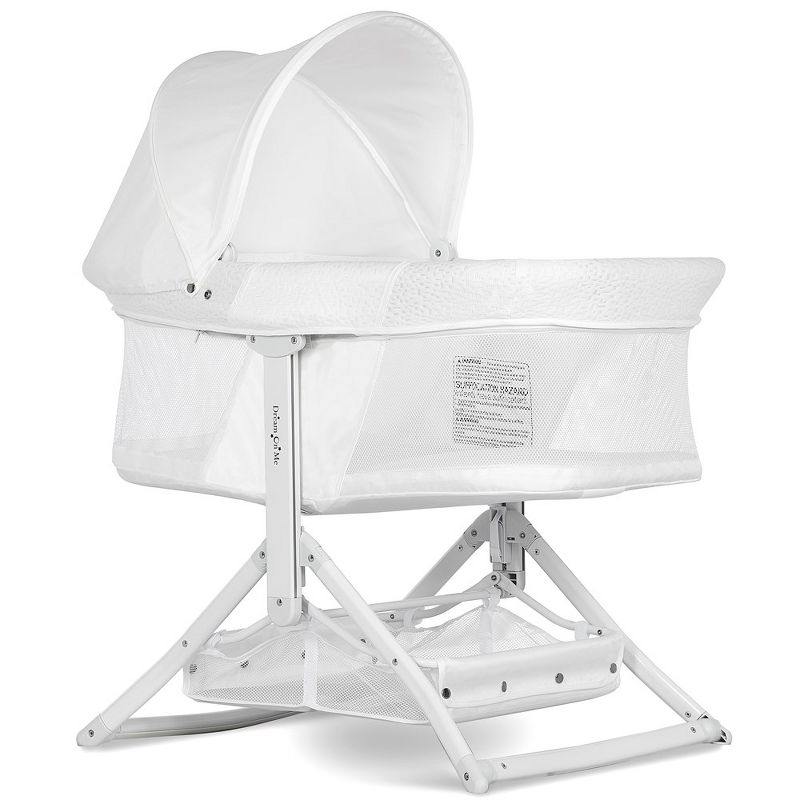 Dream On Me JPMA Certified Insta Fold Bassinet and Cradle in White, 3 of 14