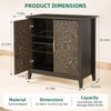Sideboard Buffet Cabinet with Storage, Modern Storage Cabinets with Adjustable Shelves, Console Table for Kitchen Dining Room Entryway, Black - 2 of 4