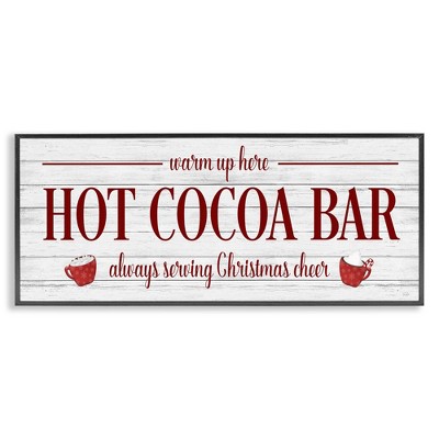 Stupell Industries Hot Cocoa Bar Winter Beverage, 24" x 10"