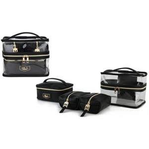MKF Collection Emma Handbag Cosmetic Clear Case set by Mia K- 4 pieces - 1 of 4