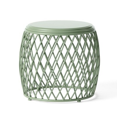 Outdoor Side Tables,  Iron Side Table - Green Finish for Living Room/Bedroom