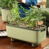 Vego Garden Twin Pack Self-Watering Herb Planter Box with Trellis Rectangular Indoor Outdoor Planter Pots 7.3"x17.5"x10.5" - 4 of 4