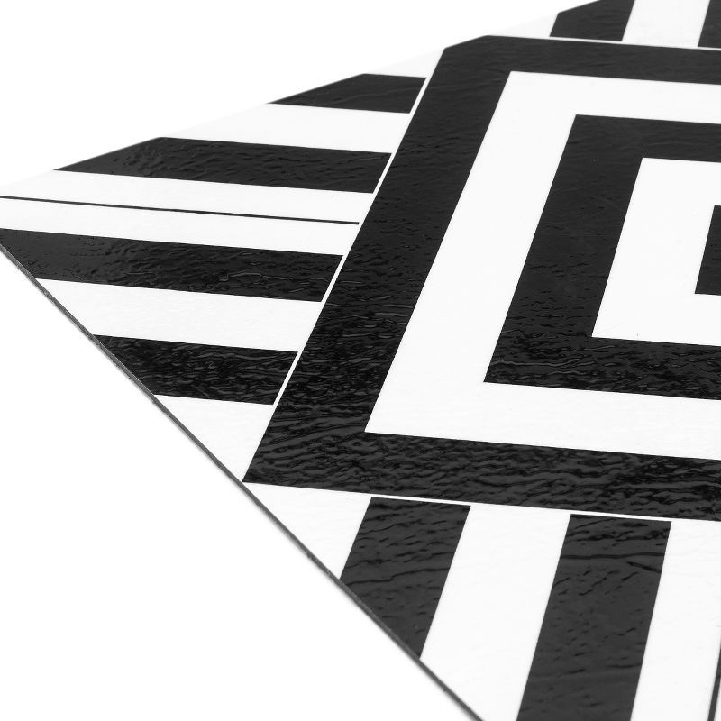 GoodGram Peel N' Stick DIY Retro 12x12 Self Adhesive Vinyl Floor Tile - 20 Tiles (20 Total SF in a Box) - Geometric - 20 Tiles/20 sq. ft., 4 of 6