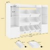 Kids Toy Storage Unit, Children's Bookcase Storage Unit, Toy Organiser with 8 Removable Toy Bins & Storage Shelves, Kids Playroom Organization - 3 of 4