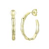 Timeless 14K Yellow Gold open hoop earrings with a sleek design for effortless elgance and versatility - 2 of 3