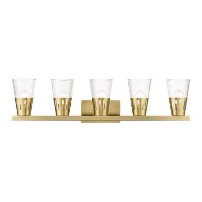 Livex Lighting Bennington 5 - Light Vanity in  Natural Brass